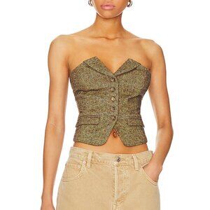 Adare Bustier Top Steve Madden NEW Size S brown